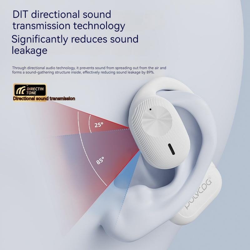 2023 Wireless Ear Clip Bone Conduction Headphones noise cancelling bt5.3 tws sport gaming bone conduction clip on earphone