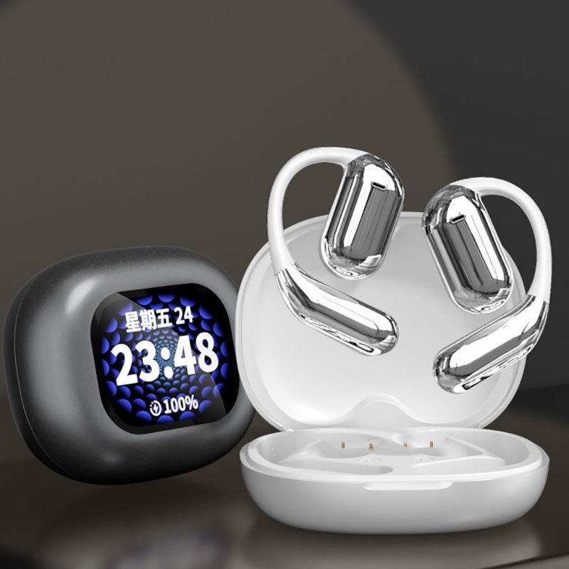 2024 Q16 PRO Blue Tooth Earphones ANC Sport Earbuds Smart Full Colour Screen Dual Noise Cancelling TWS Wireless Music Headset