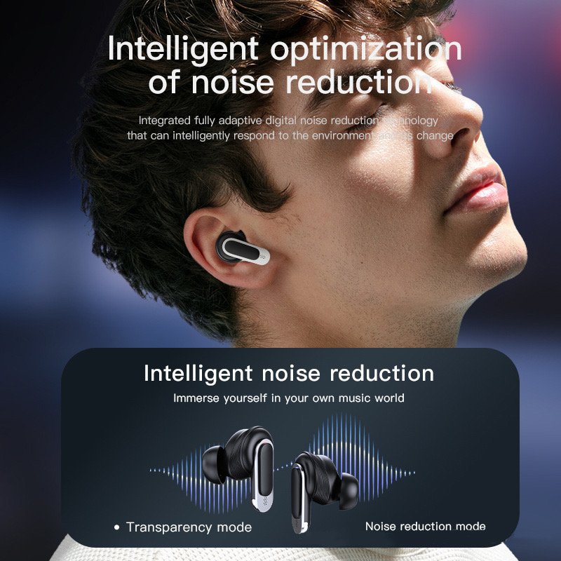 V8 TWS Earphones 2024 Newest LCD Touch Screen Wireless Earphones with Noise Cancelling Sport V8 Earbuds For JBL