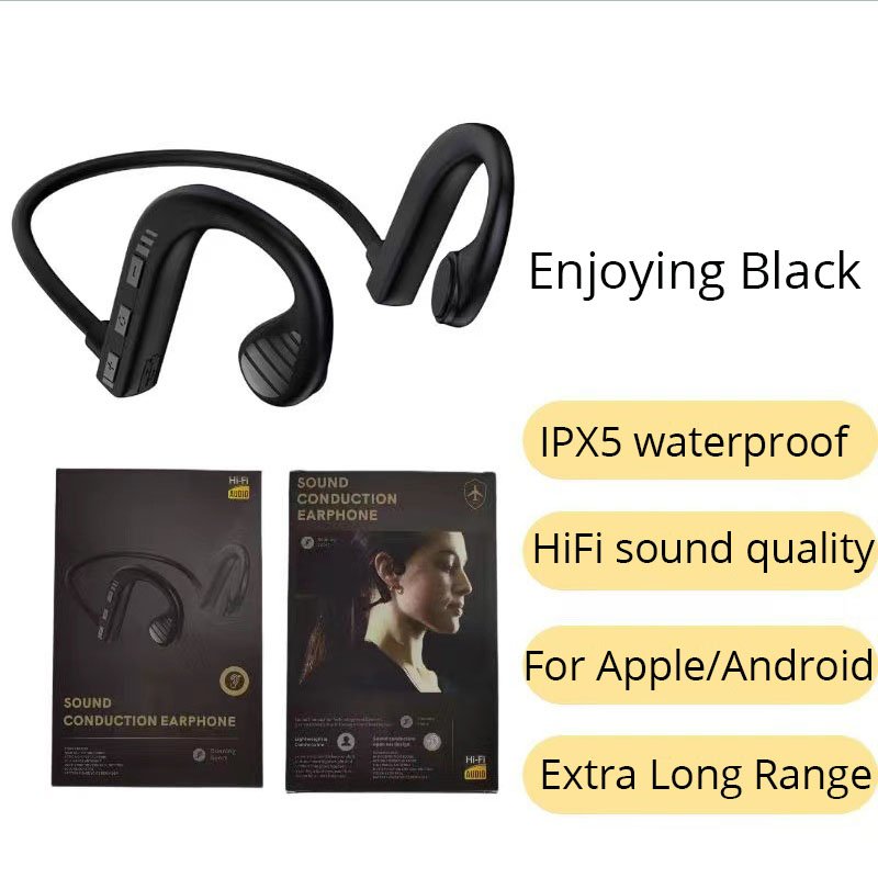 Popular OEM Sports Bone Conduction Blotooth Headset Earbuds TWS Wireless Ear Hook Waterproof Headset Earphones Headphones