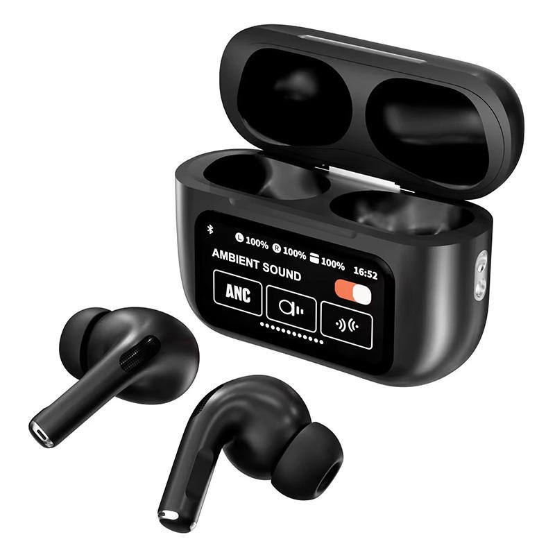 YOUENJOY hot sale ANC ENC Touch Screen Smart Bluetooth Headset Noise Cancelling A9 Pro TWS Earphones & Headphones