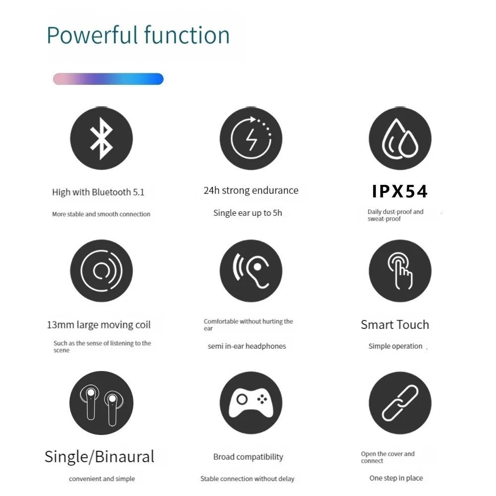 TSSD XY19 tws bluetooth ANC ENC call noise reduction led digital display True Wireless Headset earphone with Magnetic charging