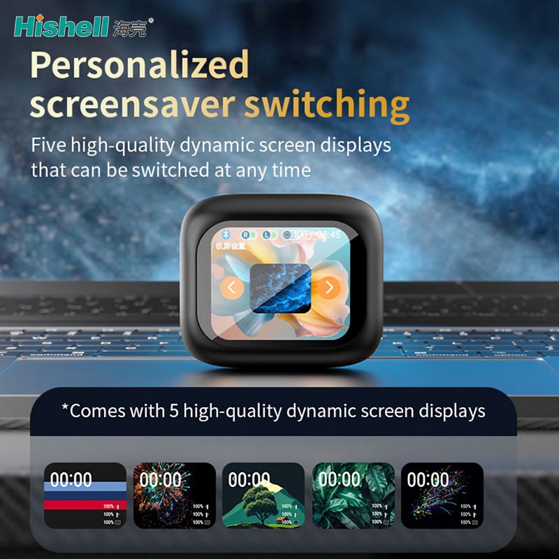 ENC TWS Wireless Translation Earbuds With Screen Online Translation 144 Languages Earphones LX-10