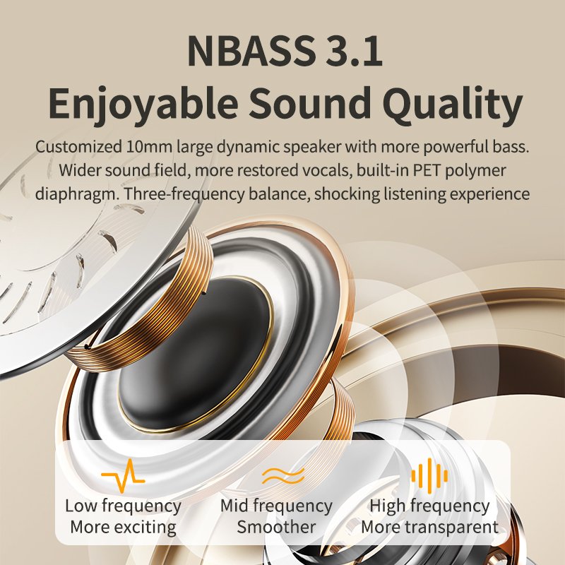 Netac TWS Wired Earphone with Type-C Plug Small Size In-Ear Headset for Clear Calls Noise Cancelling Excellent Sound Quality