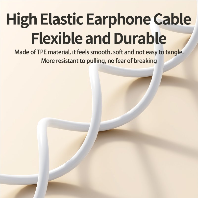 Netac TWS Wired Earphone with Type-C Plug Small Size In-Ear Headset for Clear Calls Noise Cancelling Excellent Sound Quality