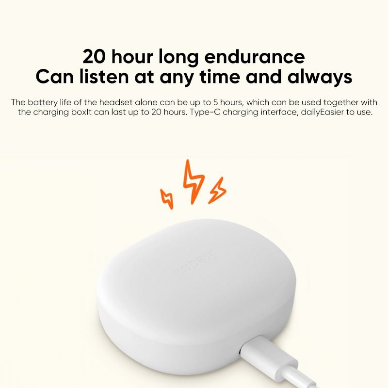 Redmi Buds 4 Lite Wireless Earphones Headphones BT5.3 TWS Audio Noise Cancelling 3 Mic ANC Earbuds