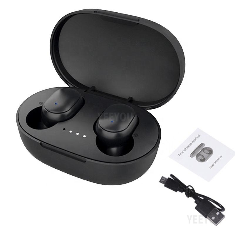 A6S TWS Earphone Wireless Gaming Headphones BT5.0 E6s Earbuds Noise Cancelling LED Display Macaron Color for Xiaomi Redmi