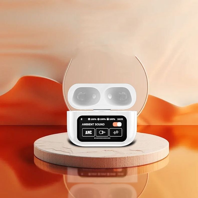 Newest A9 PRO TWS Wireless Earphones with ANC Touch Screen Digital Battery Indicator JL Chipset Noise Cancelling Earbuds