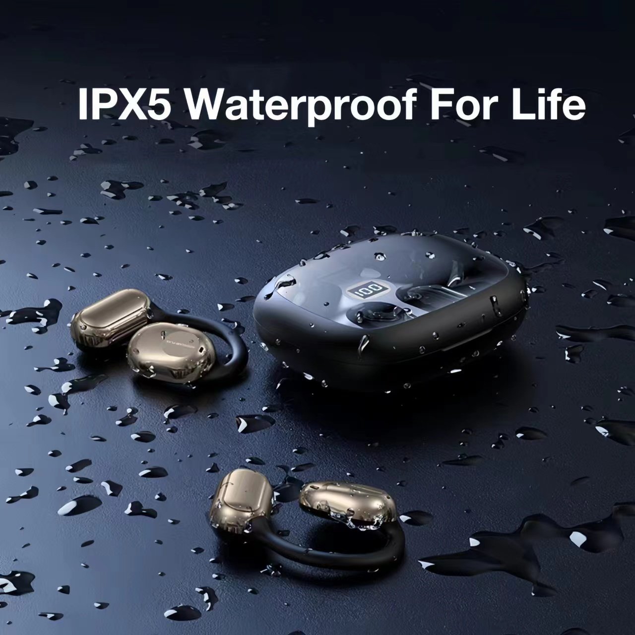 Newset Tws Waterproof Wireless Earbuds Sport Bluetooth Earphones Open Ear Headphones Intelligent Noise Reduction Ows Headsets