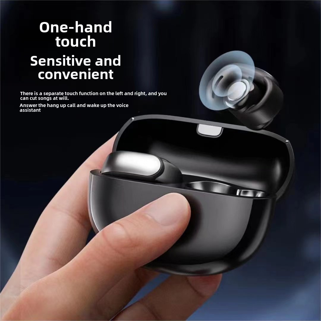 V12 Clip on ear buds BT5.3 Headset Ultra Long Life Comfortable Surround Sound Ear Clip Noise Canceling tws earphones headphones