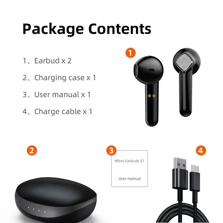 Original Mibro S1 TWS True wireless Bluetooth headset ENC Noise Cancelling HD calling Low latency gaming in-ear earphones