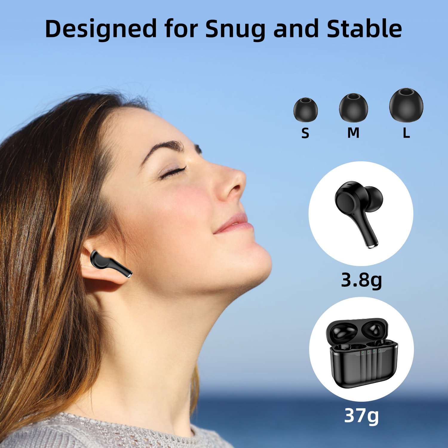J7 Tws Anc earbuds True Wireless Bluetooth Earphones Active noise cancelling tws earphones With Type-c Charging sport earphone