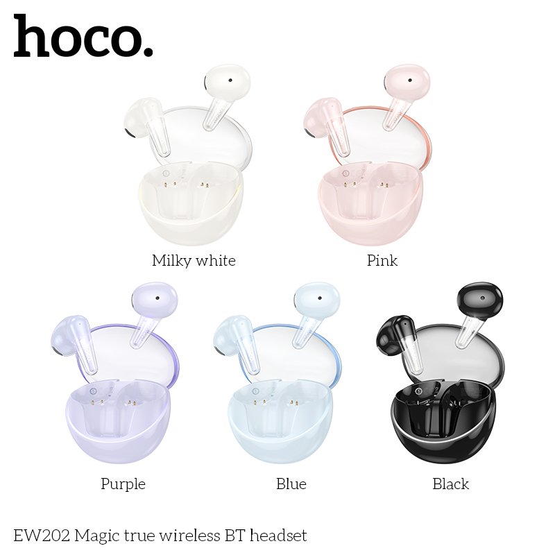HOCO EW202 NEW Wireless Earphone TWS Sport Music Earbuds Bluetooth5.4 headphone headset High-quality bass Hifi sound Semi-in-ear