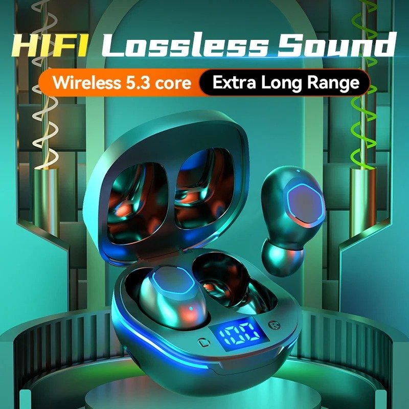 2024 TWS M42 Noise Cancelling Digital Display Wireless Earbuds Ultra-long Battery Earphones Over-ear Headphones