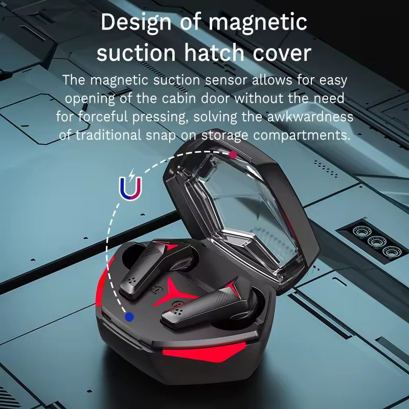 New Gamer Audifonos DX-21 TWS Game Earbuds Bass Stereo Low Latency Headphone RGB Wireless Gaming In-ear Earphones