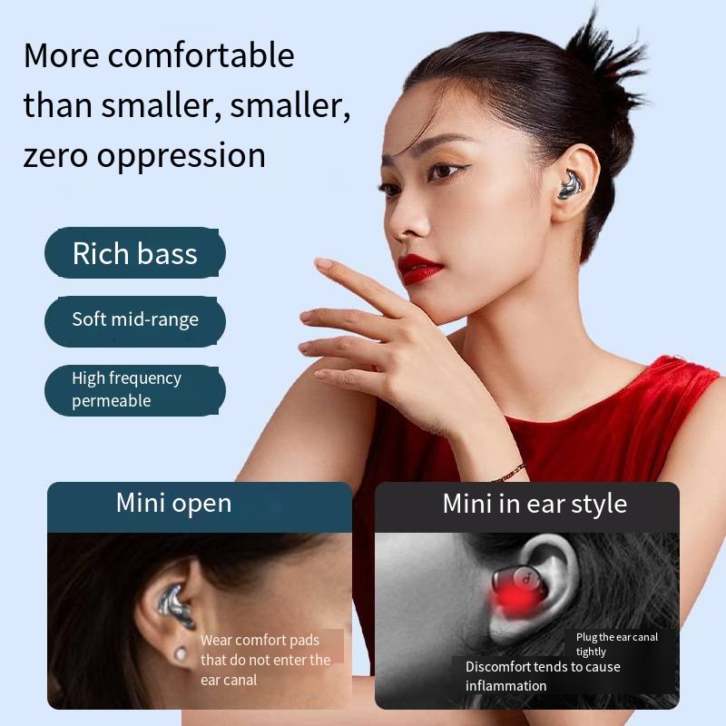 Ultra Thin Sleep Earphones noise reduction bt 5.3 Invisible in-Ear Mini Blue tooth Earbuds True Wireless sleep Headsets