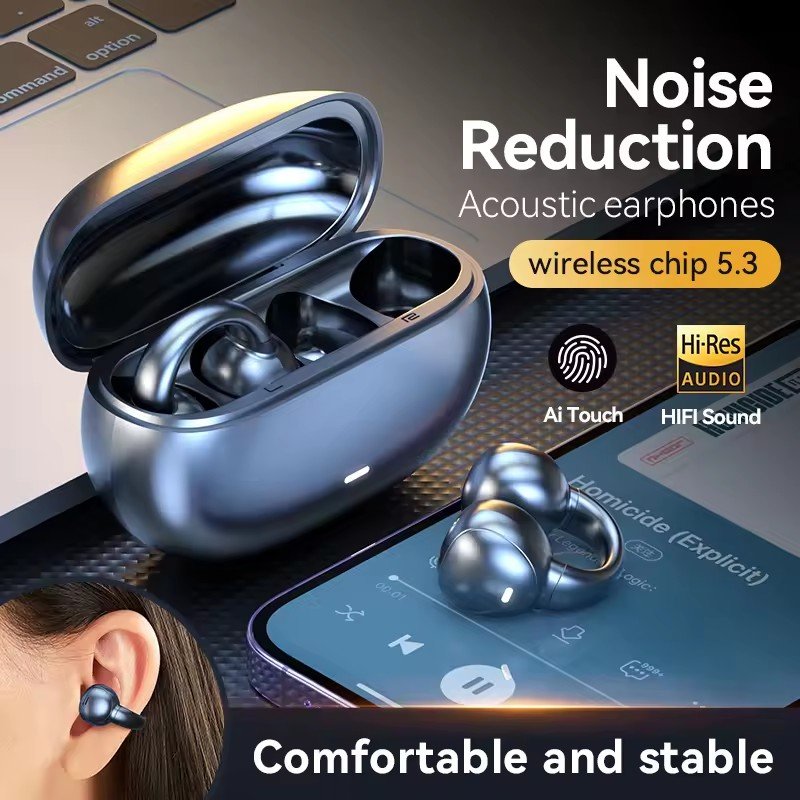 M55 BT Wireless Earphones HIFI sound quality not into the ear stereo sound e-commerce Headsets with lanyard