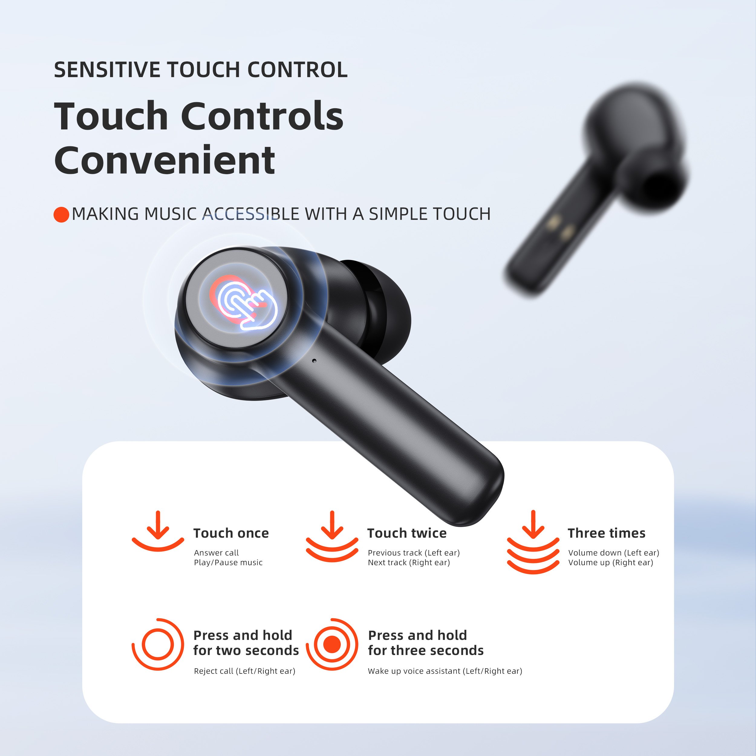 QERE E20 True Stereo Waterproof In Ear Wireless TWS Headset Earbuds Headphones Earphones Wireless Earbuds