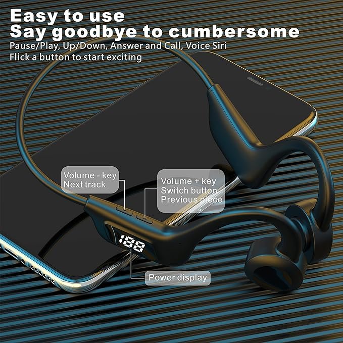 Bone conduction earphones open earphones with wireless Bluetooth sweat resistant earphones suitable for running and cycling