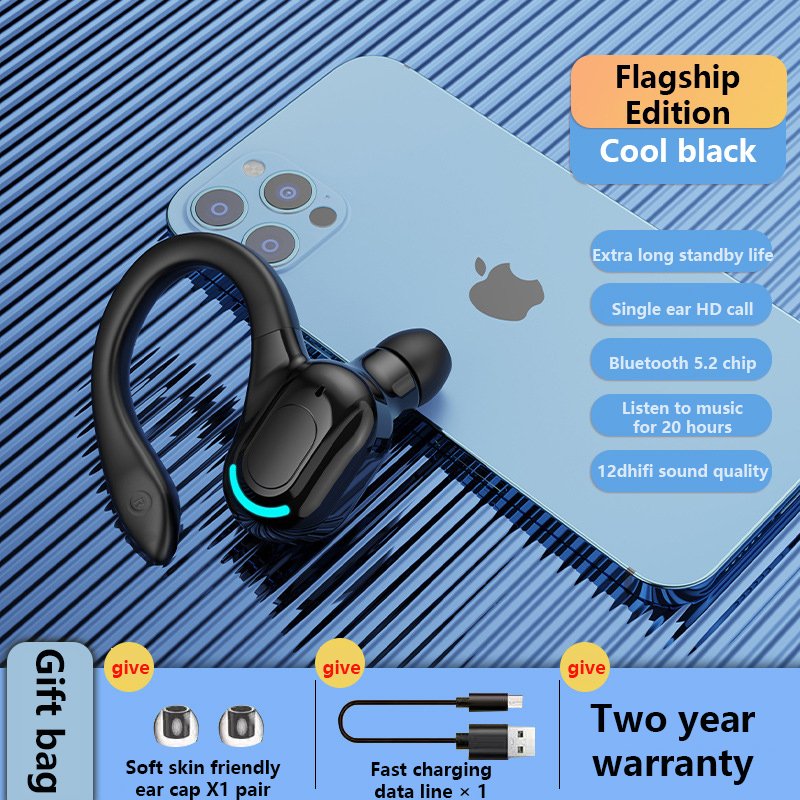 2022 Factory Price M-F8 Tws BT 5.2 Wireless Single Ear Surround Sound Earphones Sport Waterproof Bone Conduction Earphone