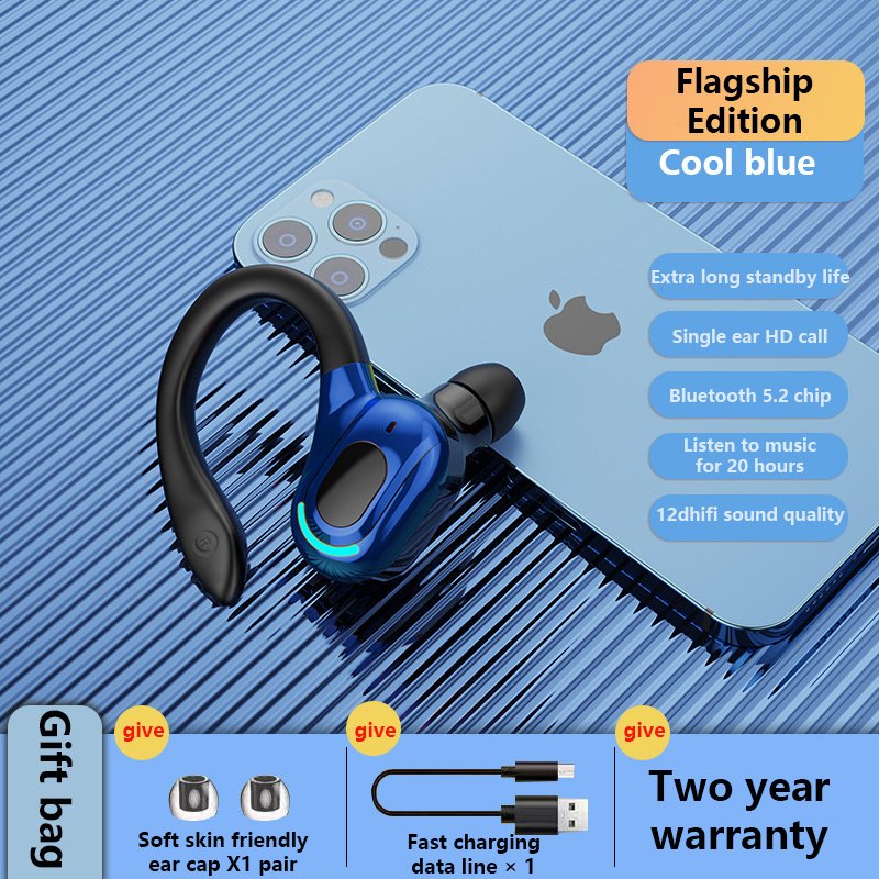 2022 Factory Price M-F8 Tws BT 5.2 Wireless Single Ear Surround Sound Earphones Sport Waterproof Bone Conduction Earphone