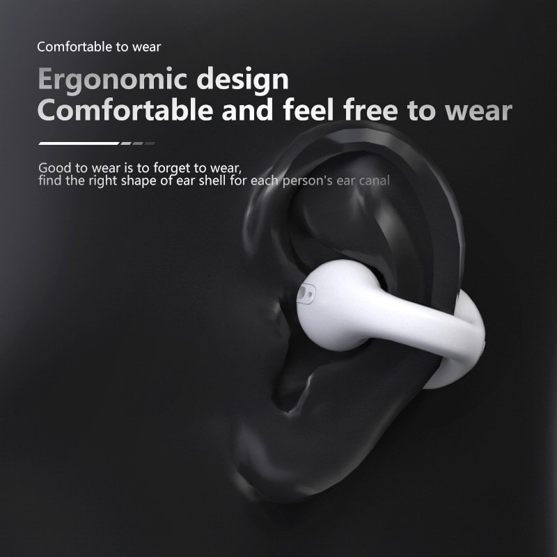 Latest Tws BT12 Ear Clip Noise Cancelling TGL Headphone Wireless Waterproof Touch Earbuds Clip-on Earphone