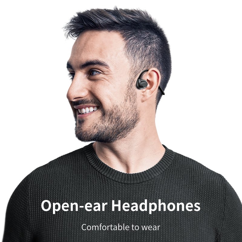 Maxco Hifi Quality Sound Air Conduction Wireless Earphones Blue tooth TWS Sport Headset Headphones with long Standby time