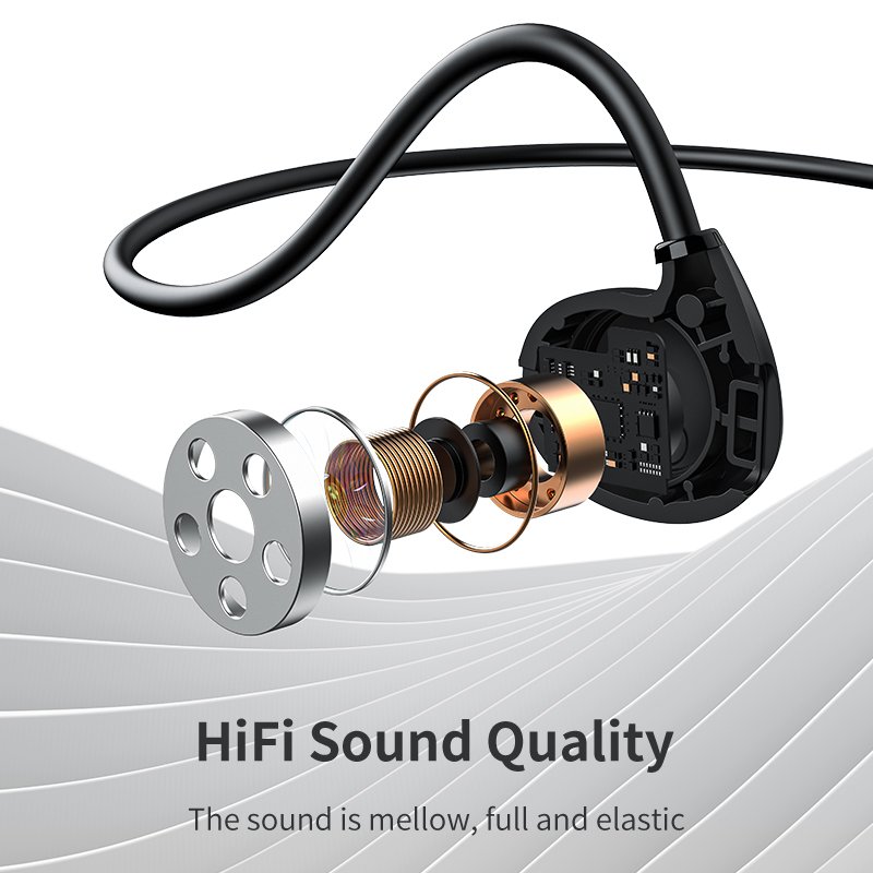 Maxco Hifi Quality Sound Air Conduction Wireless Earphones Blue tooth TWS Sport Headset Headphones with long Standby time