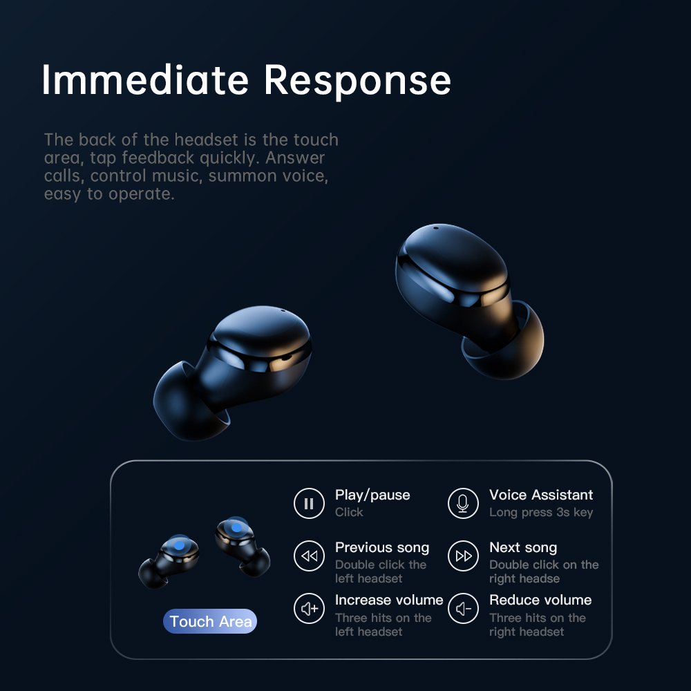 High Quality TWS Wireless Earbud Headphones Bluetooth V5.3 Gaming Earbuds Best Wireless Noise Cancelling Earbuds Earphones