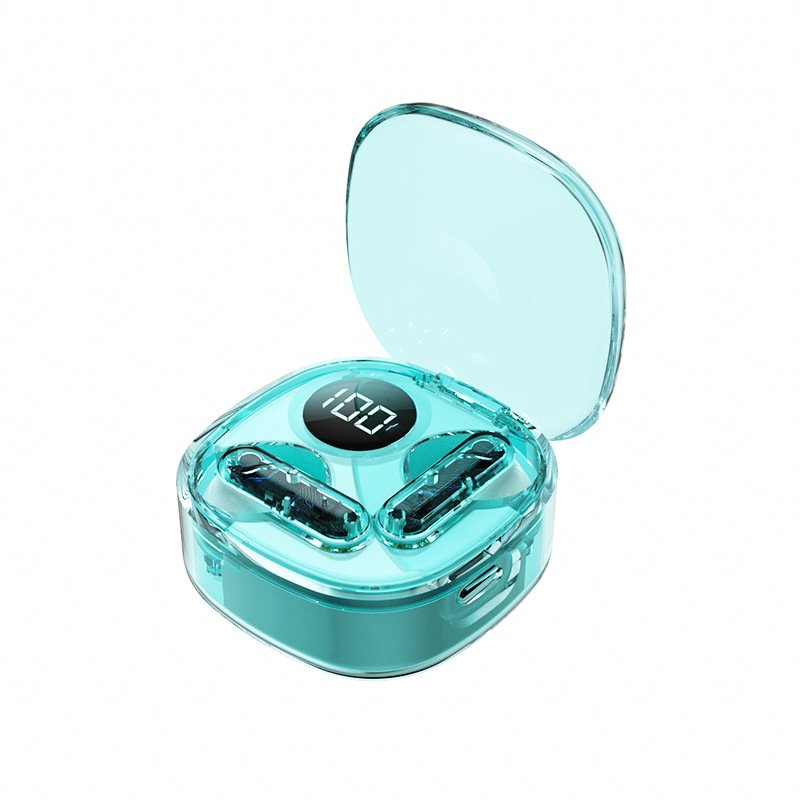 Transparent Cheap Apro138 Wireless In-ear Digital Display Hifi True Stereo Colorful Wireless earbuds