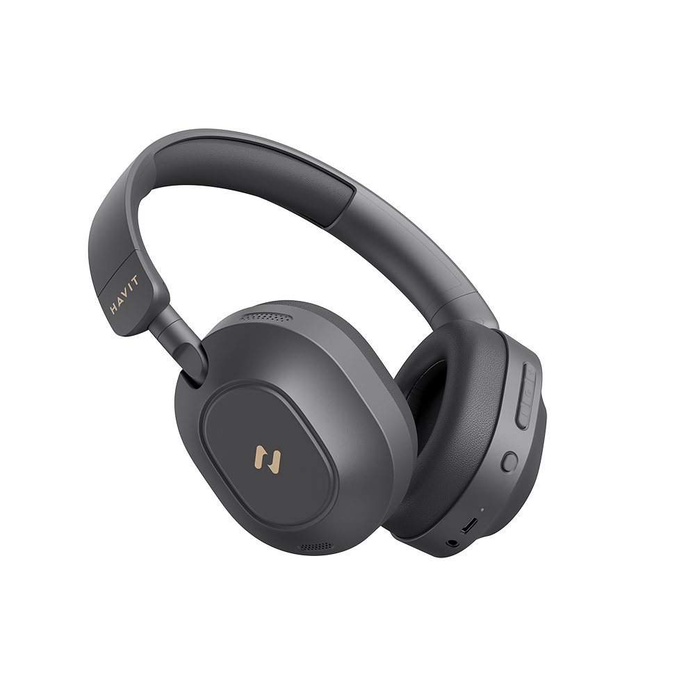 Havit H668BT Active Noise Cancelling TWS Over-Ear Wireless Headphones Lightweight Foldable Super Long Battery Life Mic Casque