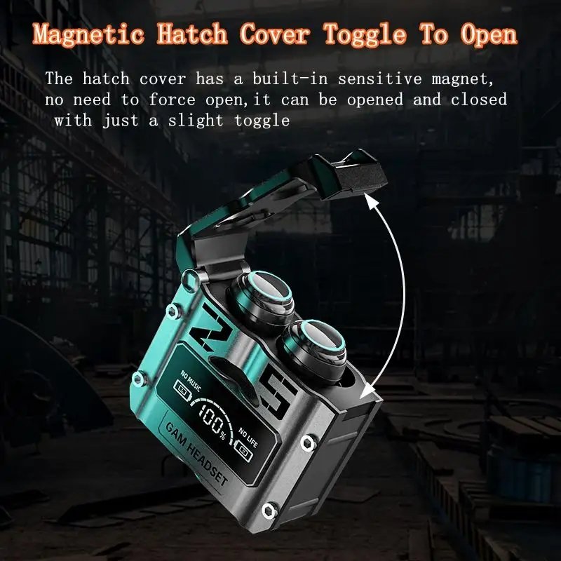 TWS M25 Gaming Headset Low Latency In-ear Earbuds Power Bank Game Headphones TWS Fingerprint touch earphone M25