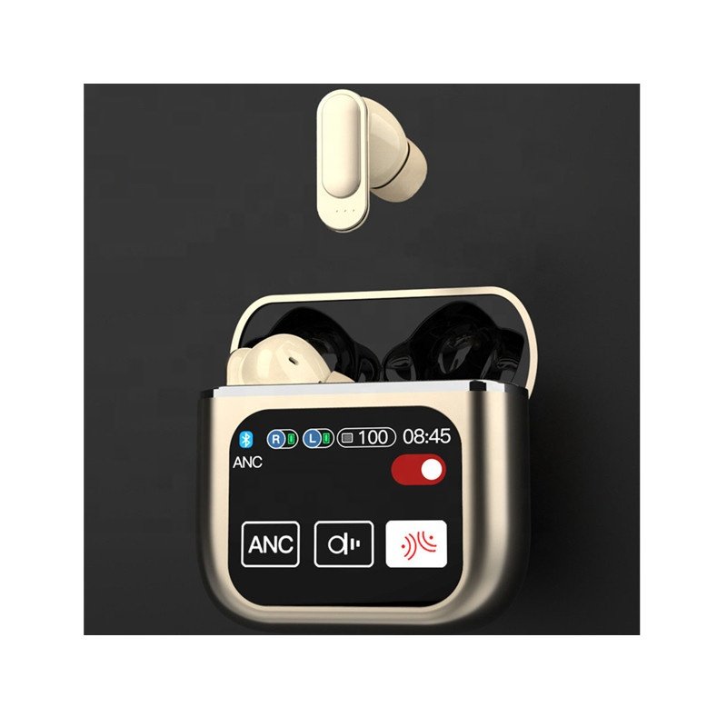 2024 Newest Smart Touch Screen ANC Noise Cancelling TWS Earphones Wireless Bluetooth Earbuds In Ear Headphones