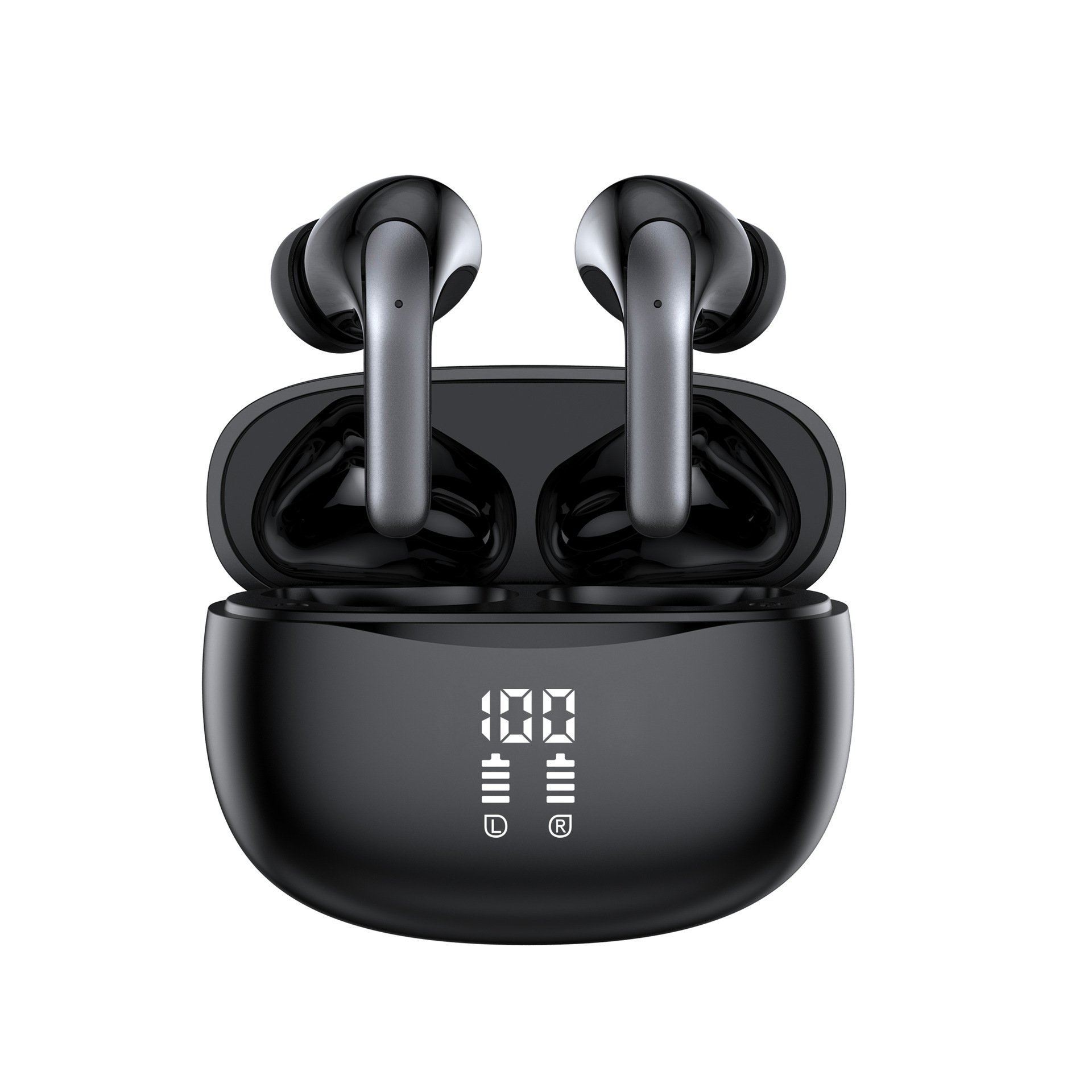 Wireless Charging Case Led Power Display Waterproof Earphones Stereo Headset Headphones Earbuds For Android Ios Phone