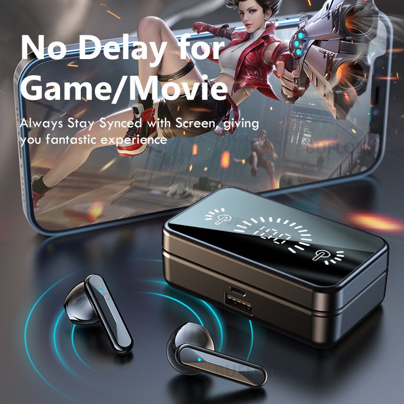 S20 TWS BT 5.1 Wireless Headphones Stereo Sports Waterproof 2000mAh Charging Box Earbuds With mirror Earphones