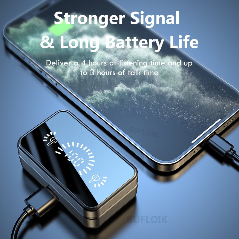 S20 TWS BT 5.1 Wireless Headphones Stereo Sports Waterproof 2000mAh Charging Box Earbuds With mirror Earphones