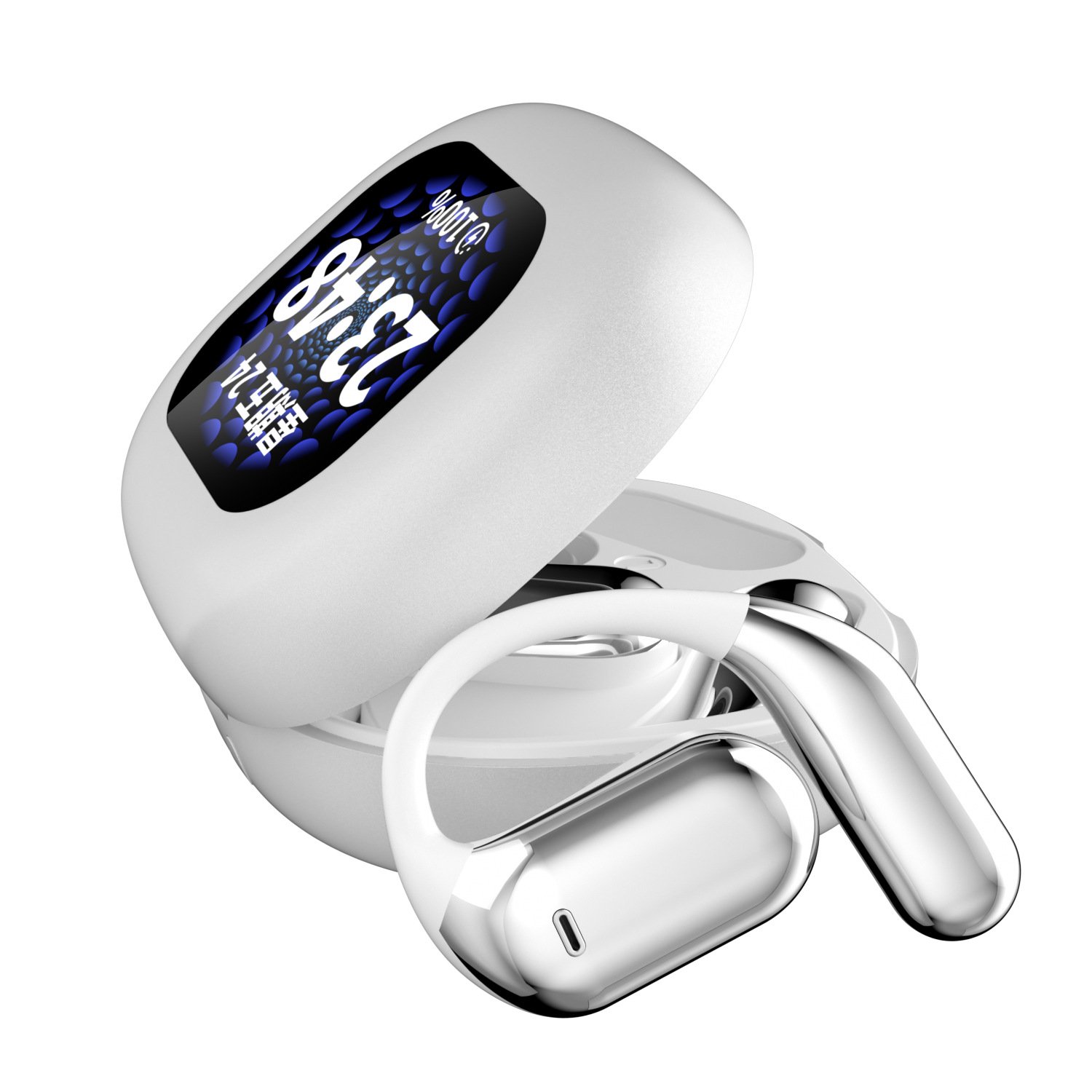 New Design True Wireless Earphones with Noise Cancelling Sport Headset Smart LCD Screen Microphone Fast Charging Q16 Pro Earbuds