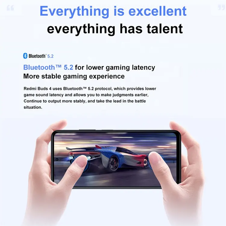 original for Xiaomi Redmi Buds 4 TWS Earphone Active Noise Cancelling True Wireless Headphone 30 Hours Battery Life IP54