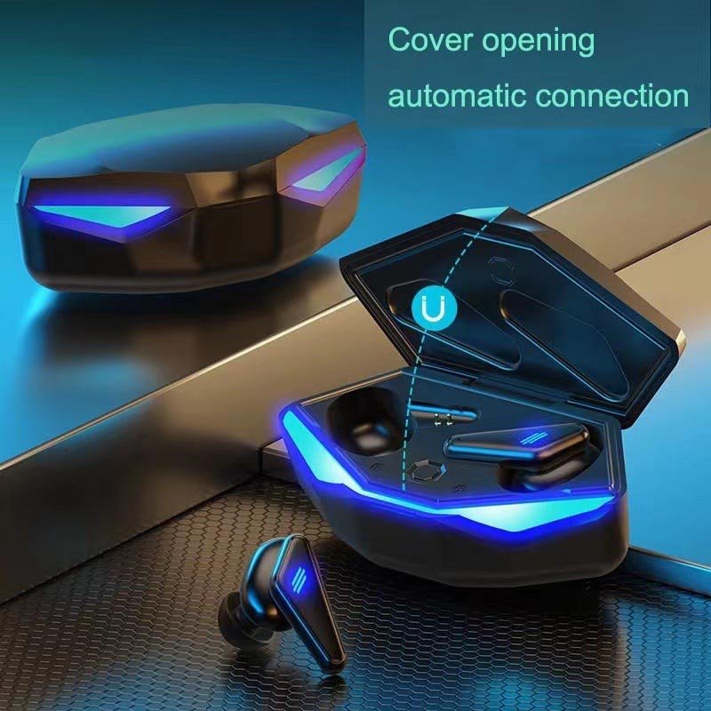 Gaming Headset Earphones Low Delay TWS Fone Earphones Earbuds With Mic Bass Audio Sound Positioning Wireless Headphones Charge