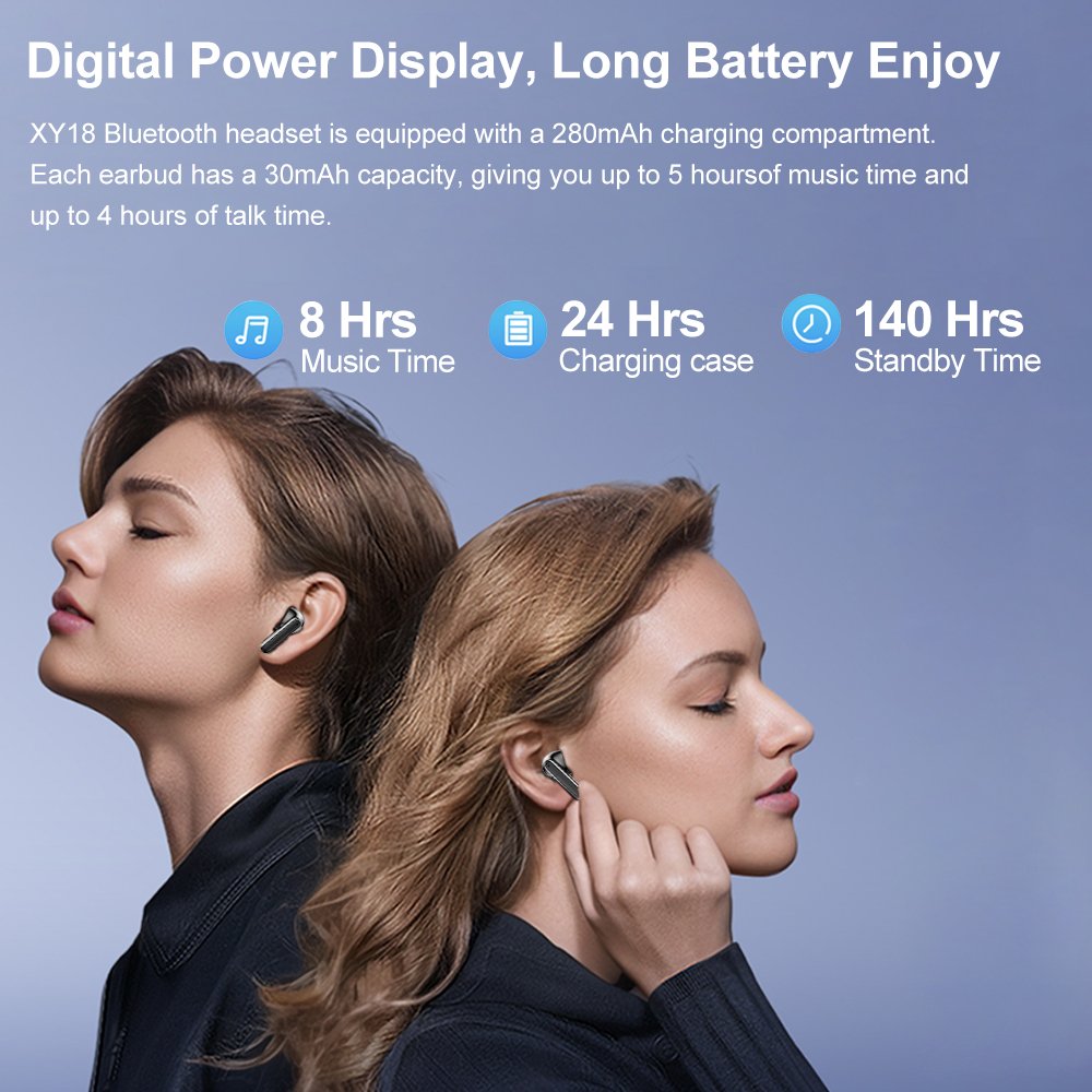Bluetooth Sports Earbuds TWS Wireless Headphones Bluetooth V5.3 Earbuds Noise Cancelling Headphones In Ear HiFi Stereo Earphone