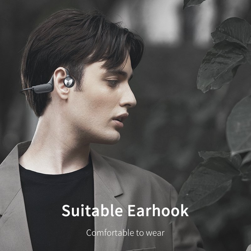 Open Ear BT 5.3 Bone conduction Earbud Sport Headset Wireless Headset Type C Neckband Earphone
