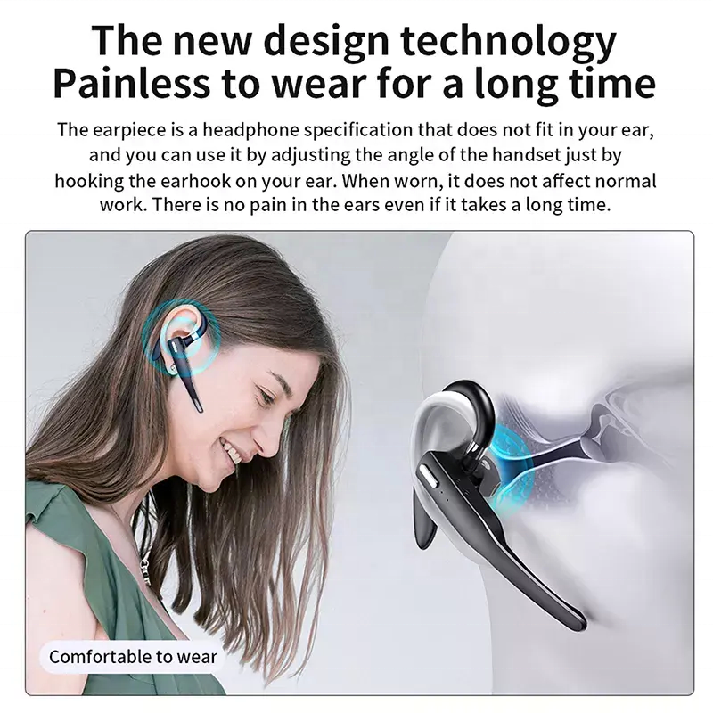 Factory hifi Stereo Handsfree Noise Canceling sports game earphone single ear YYK525 earhook wireless earbuds
