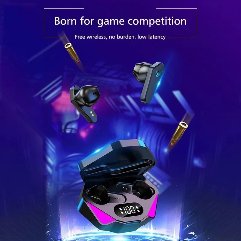 X15 Wireless BT5.1 Gaming Earphone Noise Cancelling TWS Stereo True Headphone HIFI Sound Sports Headset HD Call In-ear Earbuds