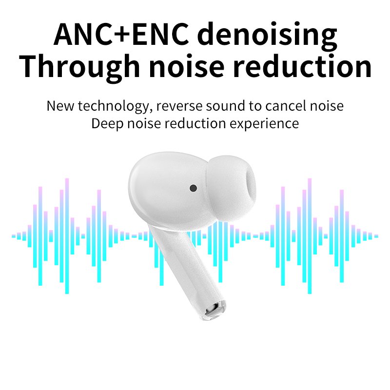 Hot selling noise cancelling tws earphones headphones ANC ENC wireless earbuds earphone with touch screen for iphone