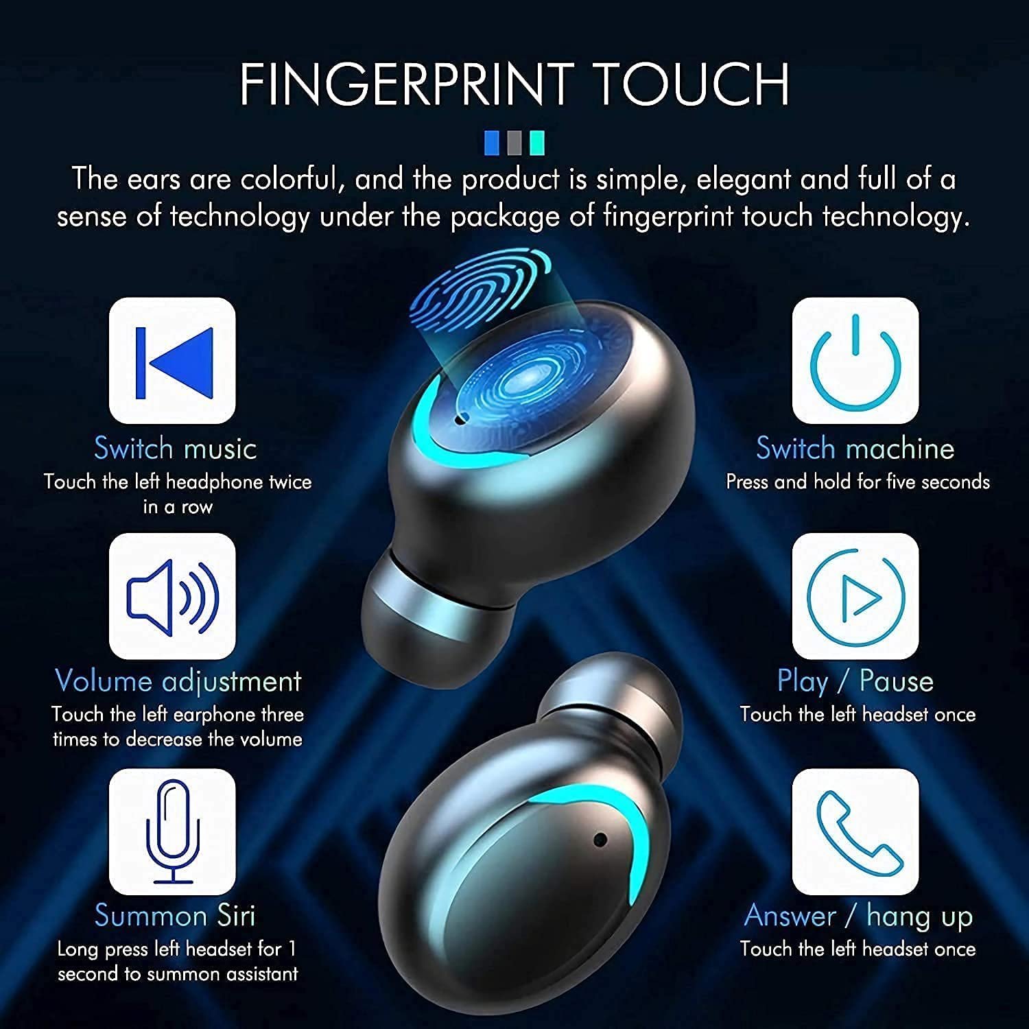 F9 Earphone 9D Hifi Stereo LED Display Waterproof In Ear Headphone BT 5.0 TWS F9 Wireless Earbuds