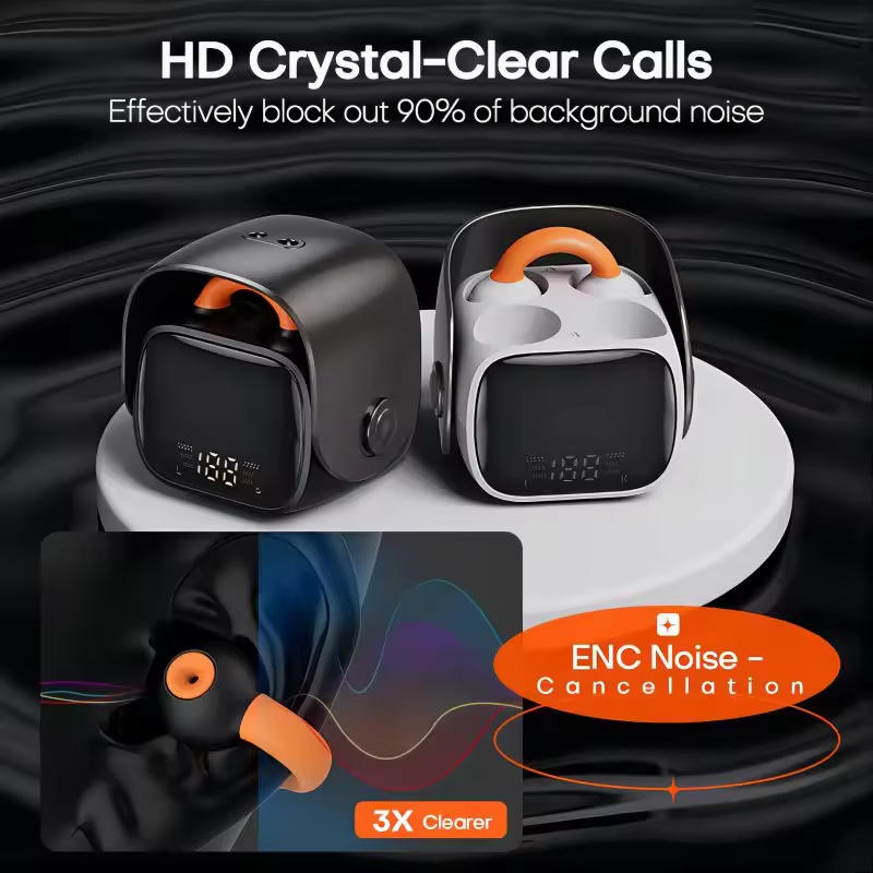 QD-6 TWS Wireless Earphones Airbag Silicone Design Fashion Trend Sports Earbuds with Ear Clamps for Outdoor Running & Fitness