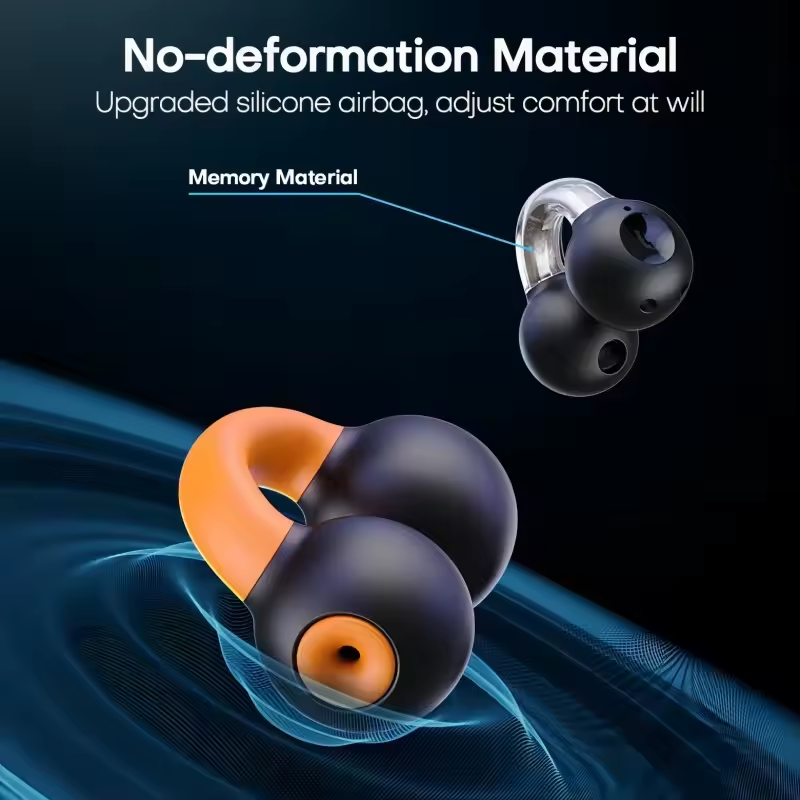 QD-6 TWS Wireless Earphones Airbag Silicone Design Fashion Trend Sports Earbuds with Ear Clamps for Outdoor Running & Fitness