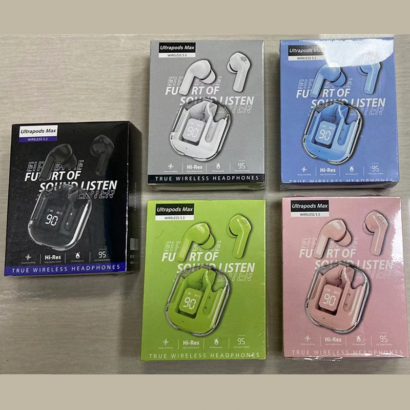 Air31 TWS Wireless Earphones Transparent In Ear Headset ENC Sports Headphones LED Power Digital Display Stereo Sound Earbuds