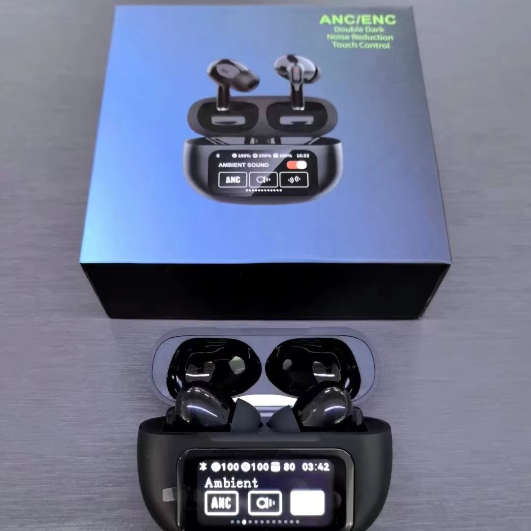 TWS A9 PLUS Headphones Earphones ture wireless Noise Cancelling Wireless Earbuds smart touch Screen enc anc Headset