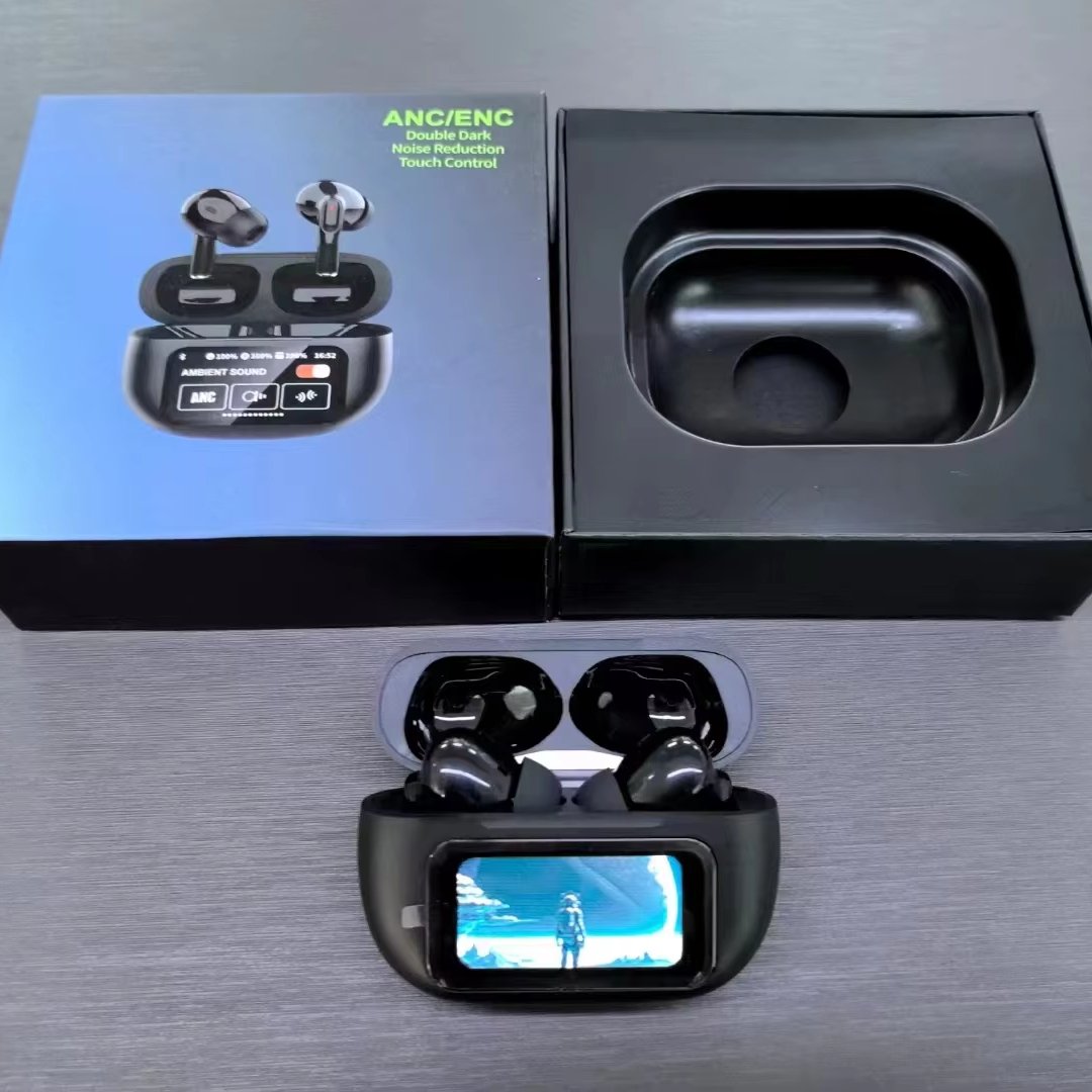 TWS A9 PLUS Headphones Earphones ture wireless Noise Cancelling Wireless Earbuds smart touch Screen enc anc Headset